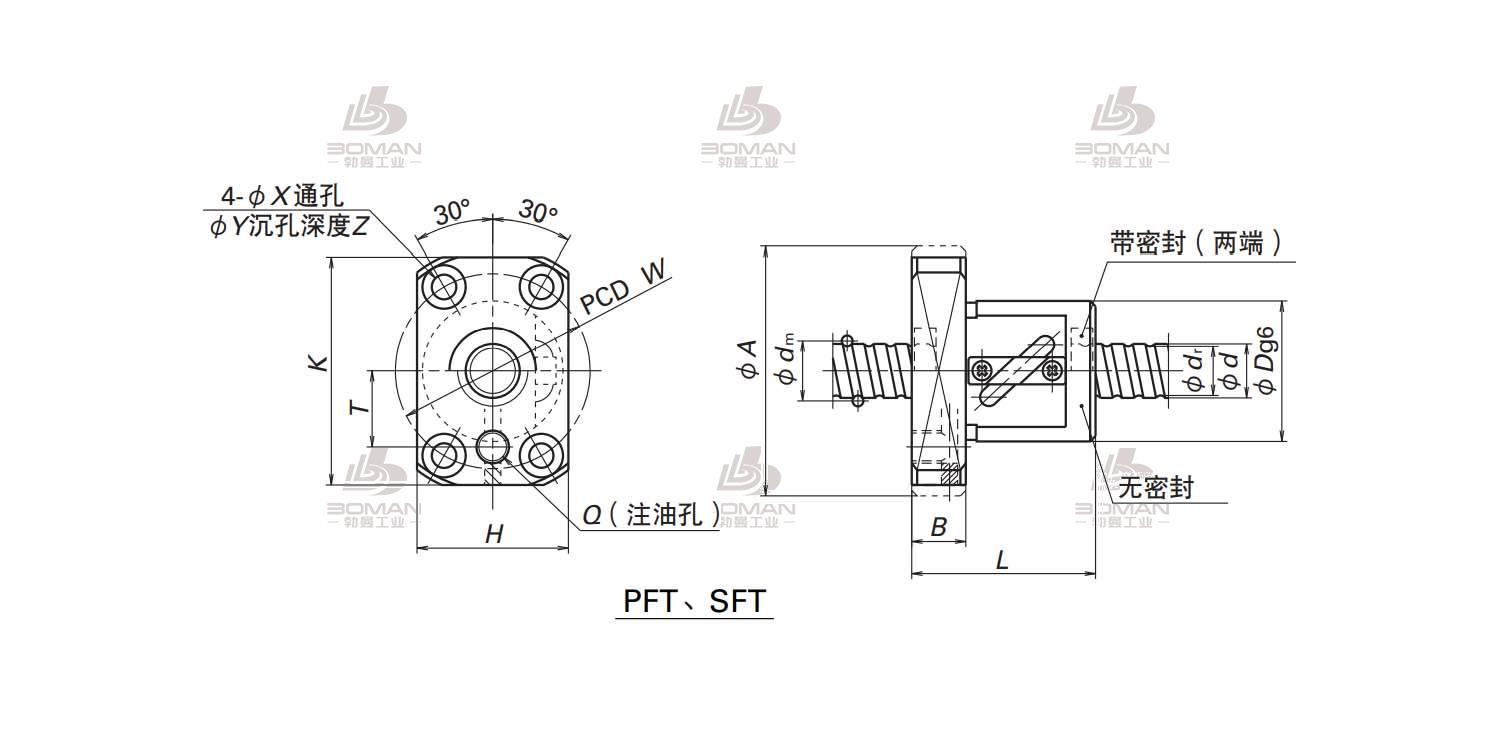 PFT1204-2.5-SFT滚珠丝杠螺母