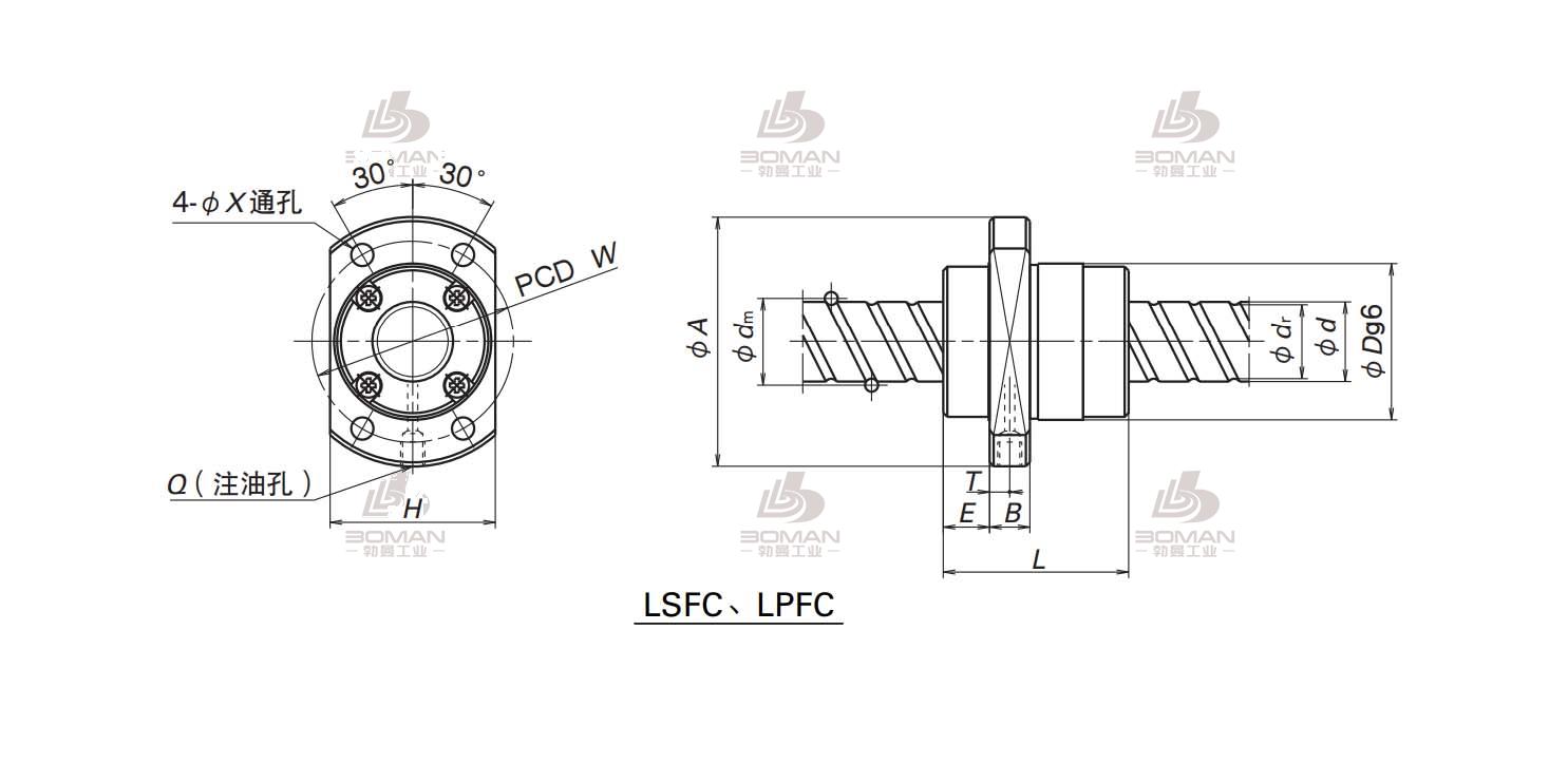 LPFC5050-6-NSK LSFC滚珠丝杠