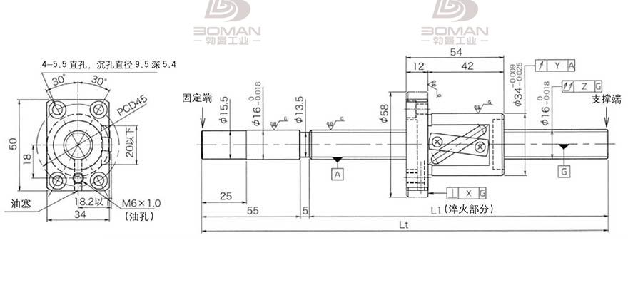 KURODA GG1616AS-BTLR-1300A 黑田丝杆上海代理商