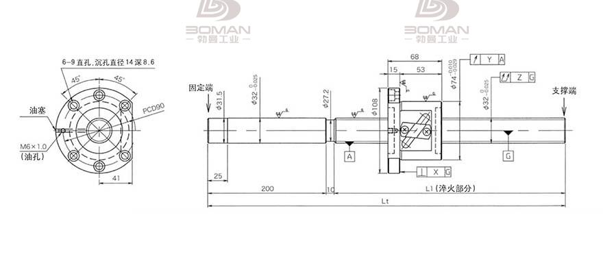KURODA GG3210DS-DALR-1600A 日本黑田精工丝杠钢珠安装方法