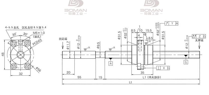 KURODA HG1230QS-BEZR-0500A 黑田丝杆厂家直销