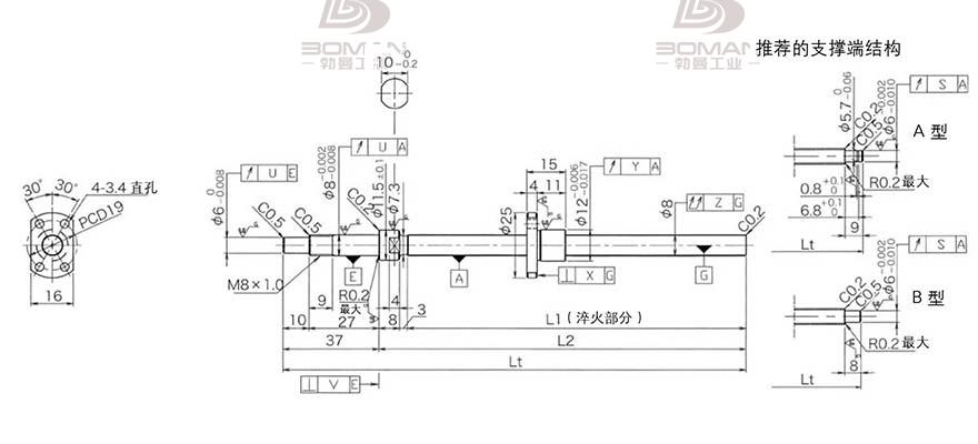 KURODA DP0801JS-HDNR-0180B-C3S 黑田精工丝杆底座怎么拆