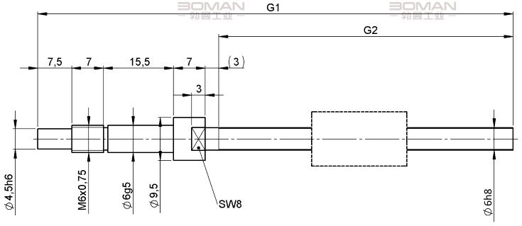 STEINMEYER施坦梅尔 1214/1,5.6.65.105 施坦梅尔滚珠丝杆结构图