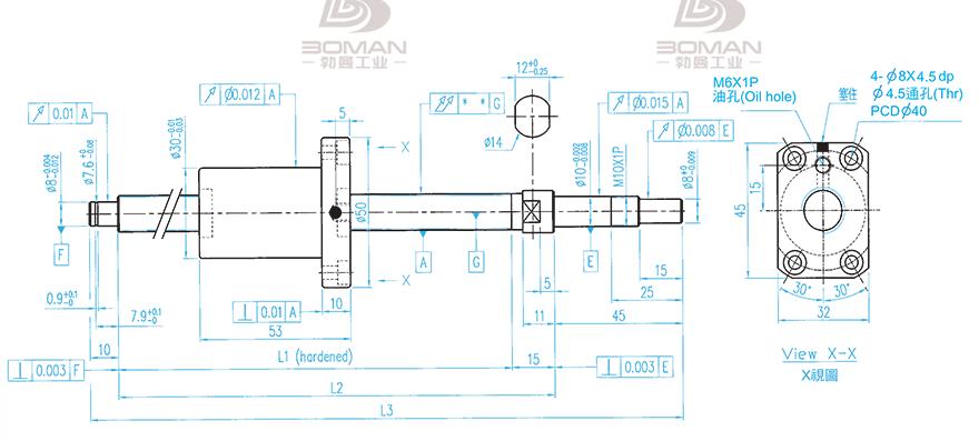 TBI XSVR01210B1DGC5-280-P1 TBI滚珠丝杆重量