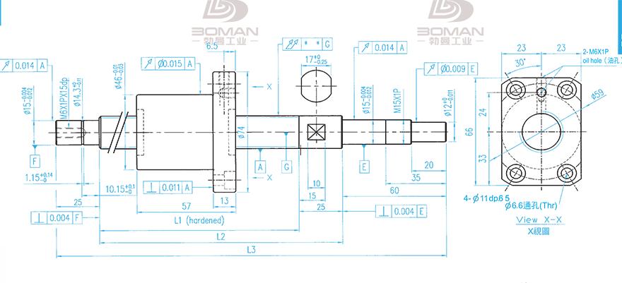 TBI XSVR02010B1DGC5-499-P1 tbi丝杆尺寸截圆
