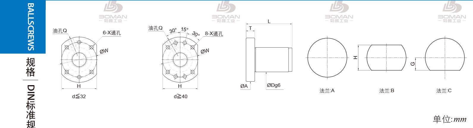 PMI FSDU2505B-4.0P PMI丝杆型号介绍